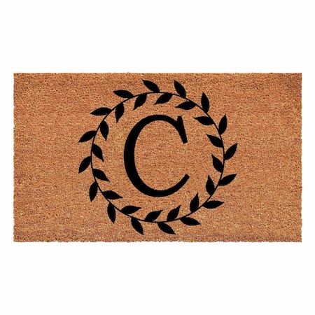 Calloway Mills Monogram Door Mat, Black, Natural, 36 in W x 72 in L 108203672C